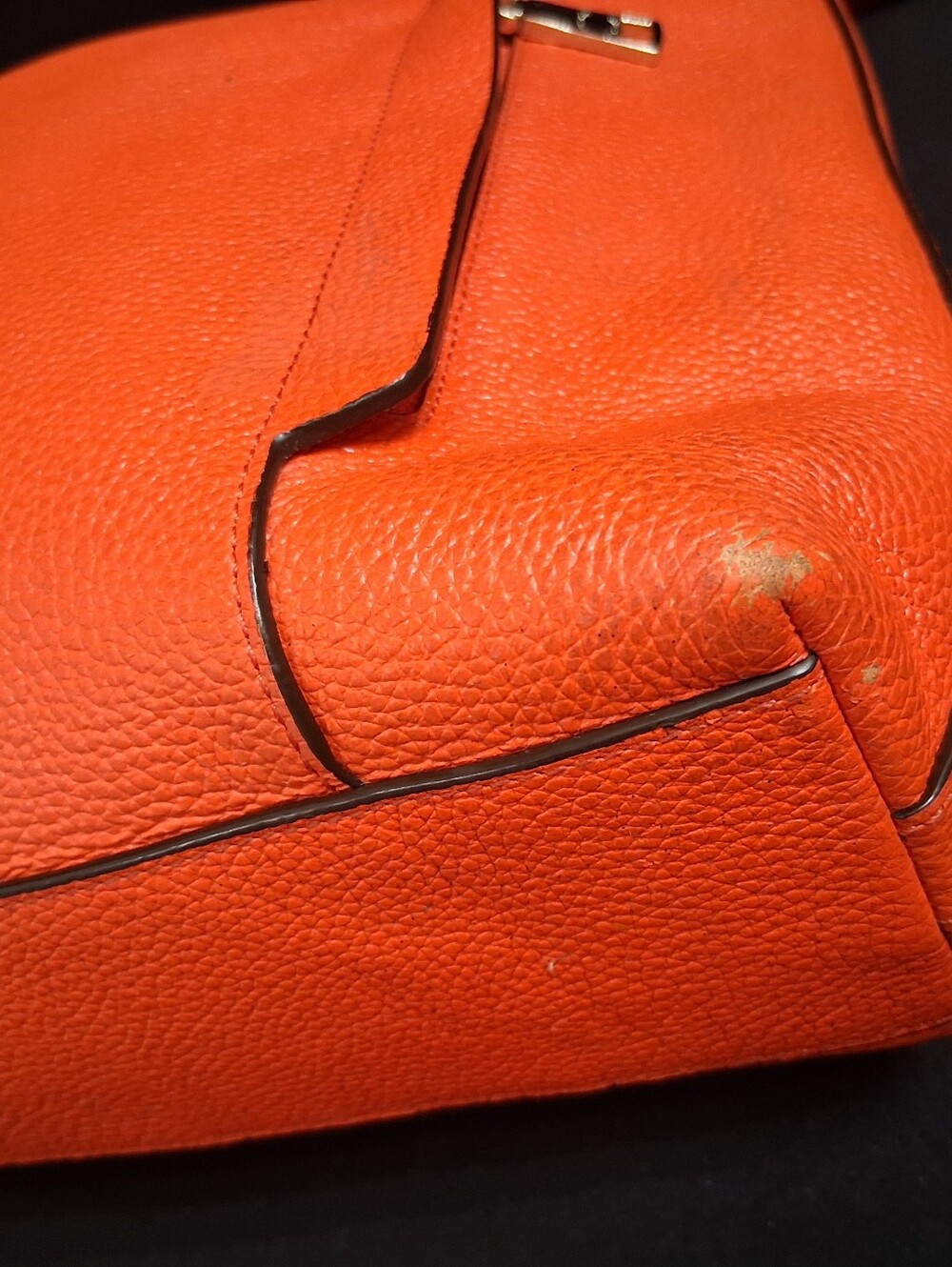 Coach Scout Hobo Purse Orange Pebble Leather W/ Pebble Leather Orange Wristlet - Picture 4 of 16